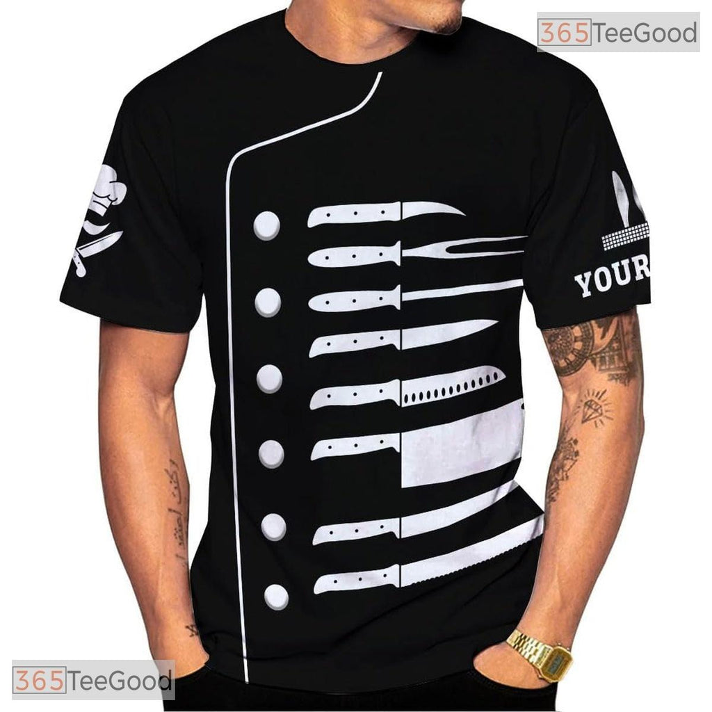 Professional Master Chef Knives 3D Graphic Printed Casual Unisex Tee Shirt