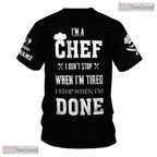 Professional Master Chef Knives 3D Graphic Printed Casual Unisex Tee Shirt
