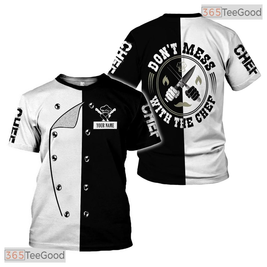 Personalized Master Chef Knife 3D Graphic Printed Casual Cooking Unisex Shirt