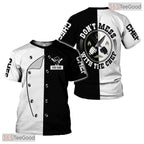 Personalized Master Chef Knife 3D Graphic Printed Casual Cooking Unisex Shirt