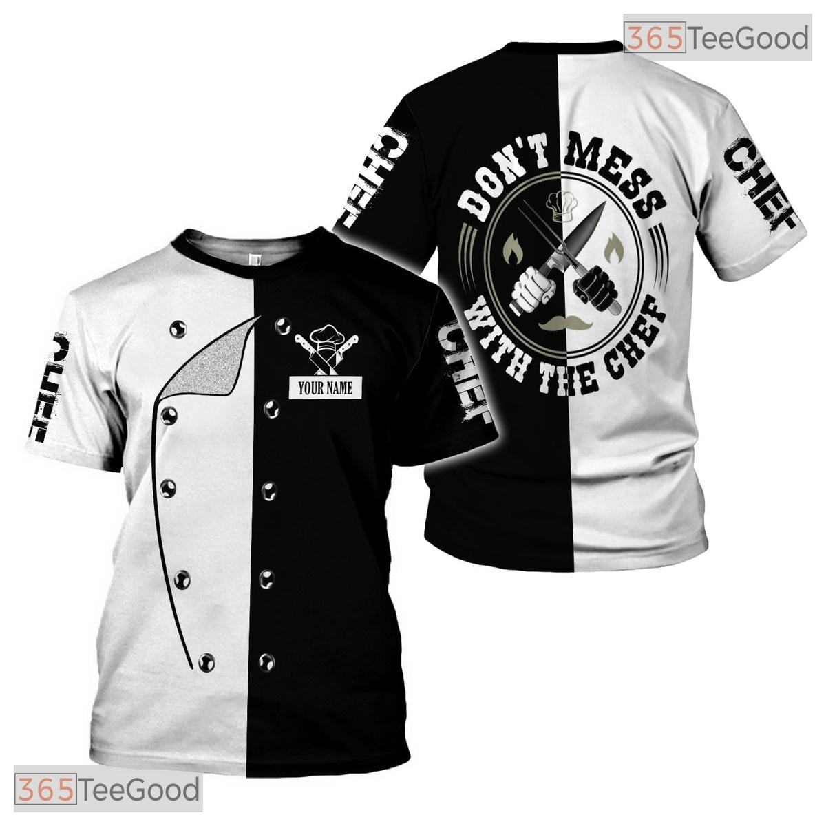 Personalized Master Chef Knife 3D Graphic Printed Casual Cooking Unisex Shirt