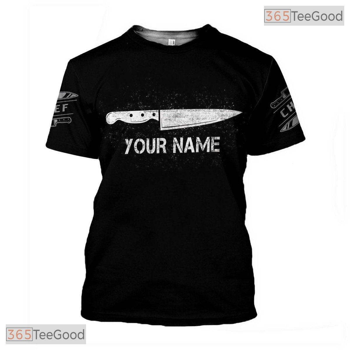 Culinary Expert Master Chef Knives 3D Pattern Graphic Shirt Unisex Gift Tee