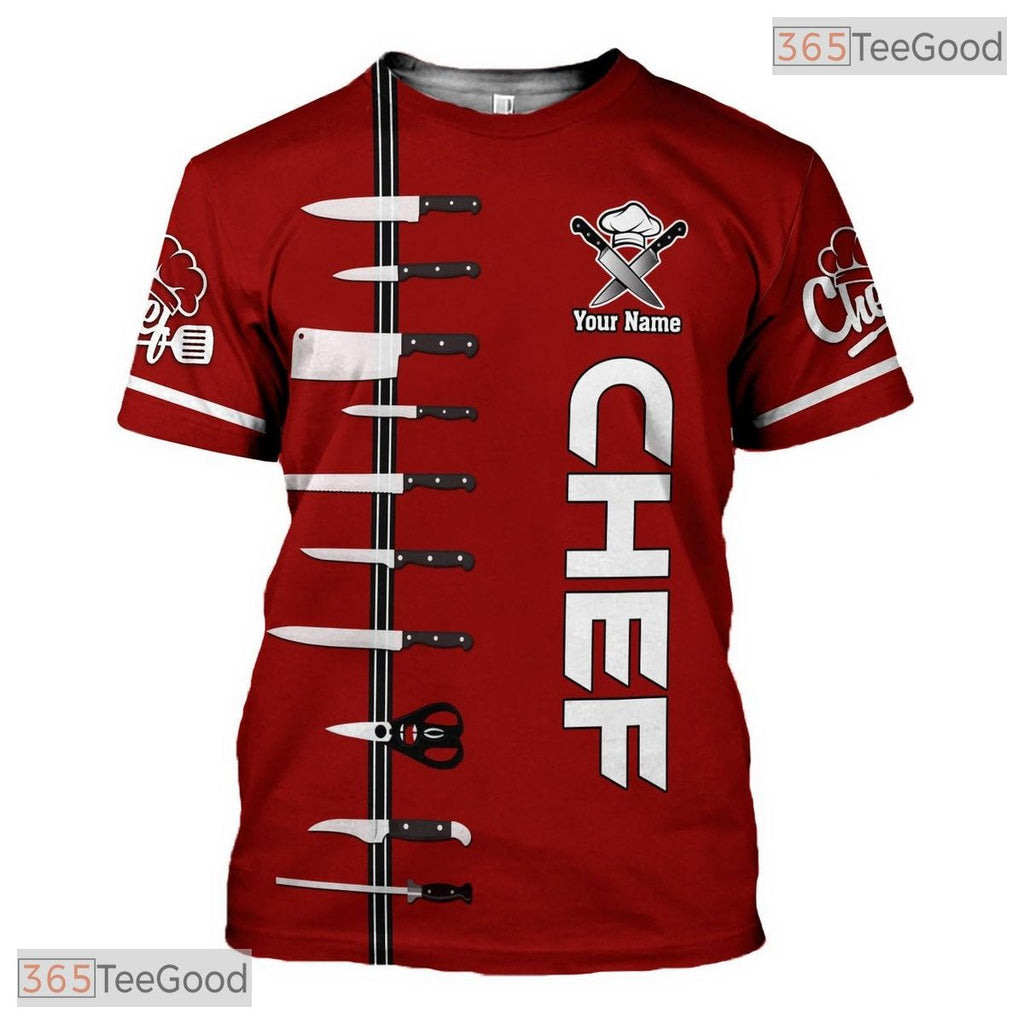 Master Cook Chef Casual 3D Graphic Printed T-Shirt Short Sleeve Men Women