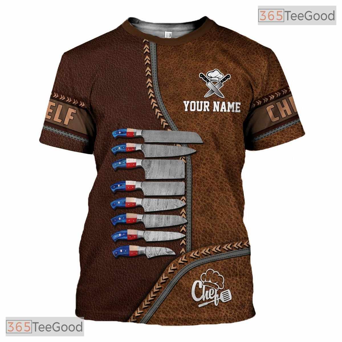 Master Chef Cooking Expert Knives 3D Graphic Printed T-Shirt Gift Men Women