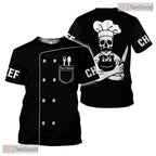 Custom Master Chef Cooking Lover 3D Printed Casual Short Sleeve Unisex Shirt