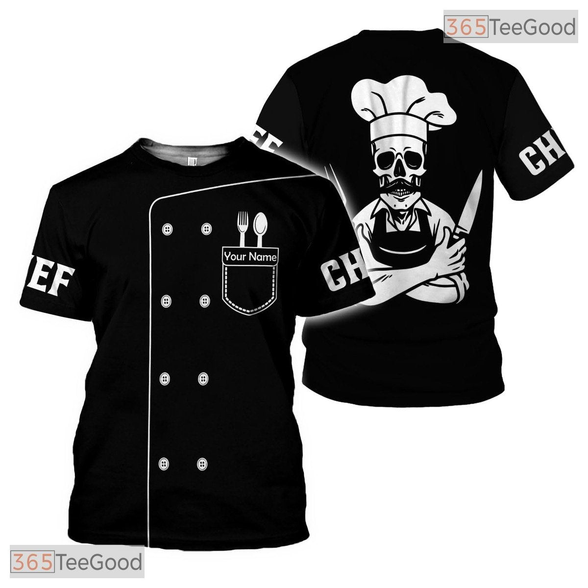 Custom Master Chef Cooking Lover 3D Printed Casual Short Sleeve Unisex Shirt