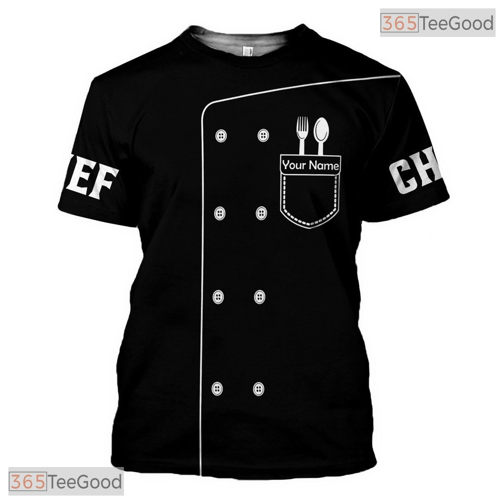 Custom Master Chef Cooking Lover 3D Printed Casual Short Sleeve Unisex Shirt