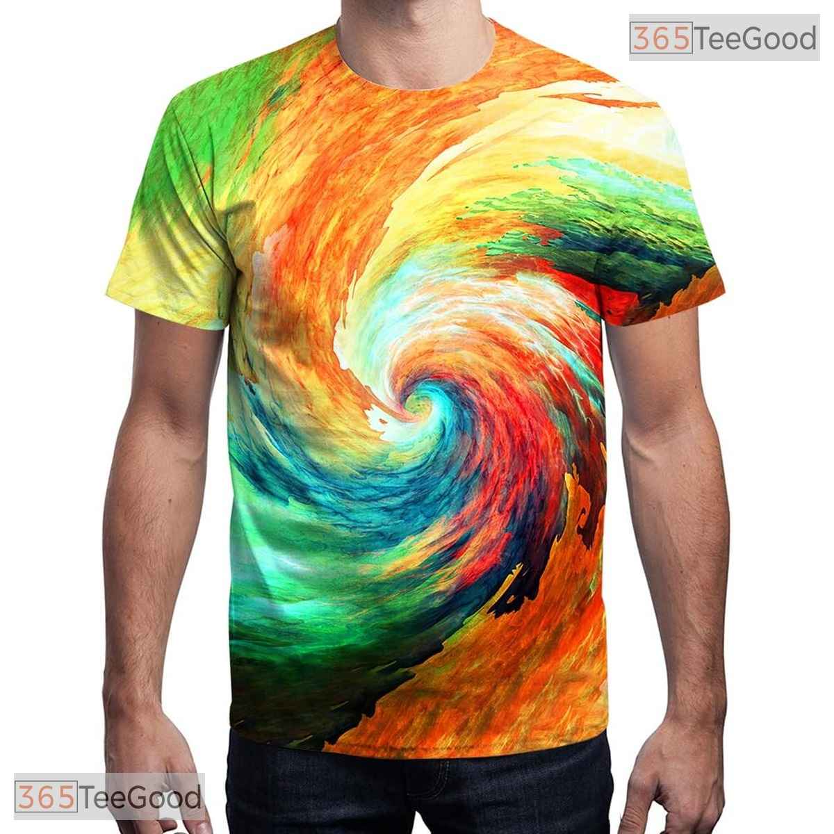 Unique Colorful Fashion Art 3D Printed Casual Short Sleeve Unisex T-Shirt Design