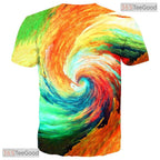 Unique Colorful Fashion Art 3D Printed Casual Short Sleeve Unisex T-Shirt Design