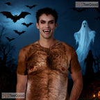 Funny Brown Hairy Chest Costume Novelty 3D Printed Casual Unisex Tee Shirt Top