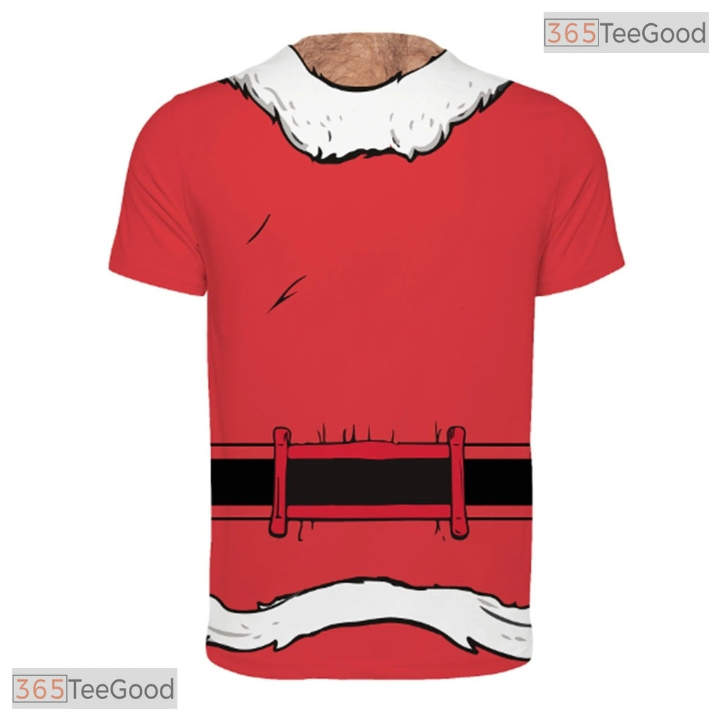 Christmas Red American Flag Patriotic Costume 3D Printed Casual Unisex T-Shirt Top