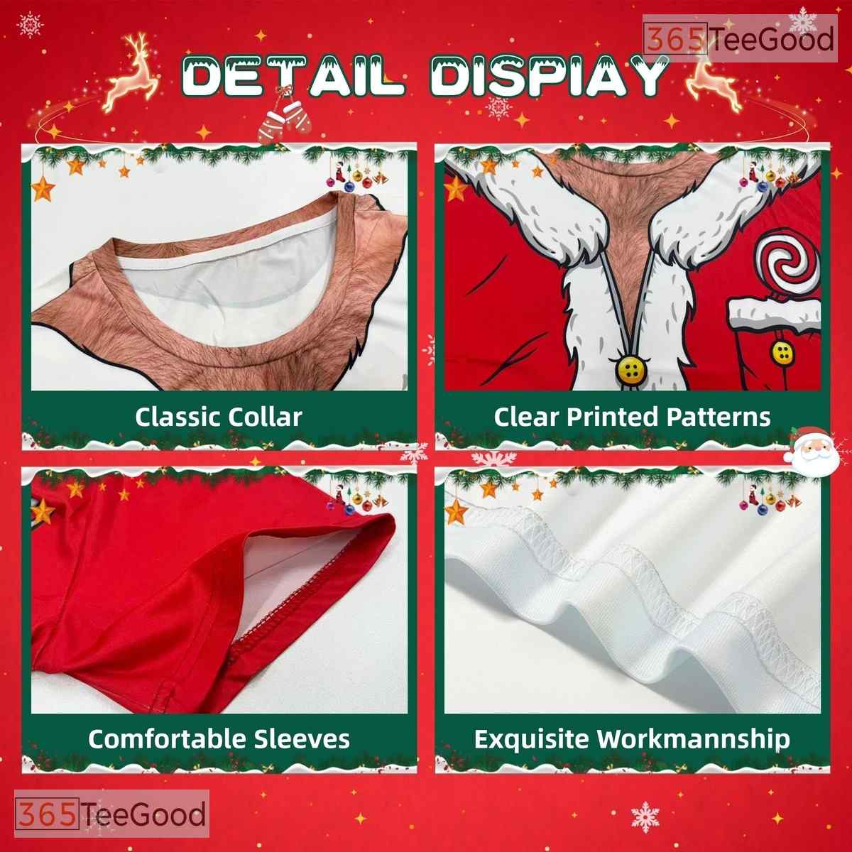 Christmas Red American Flag Patriotic Costume 3D Printed Casual Unisex T-Shirt Top