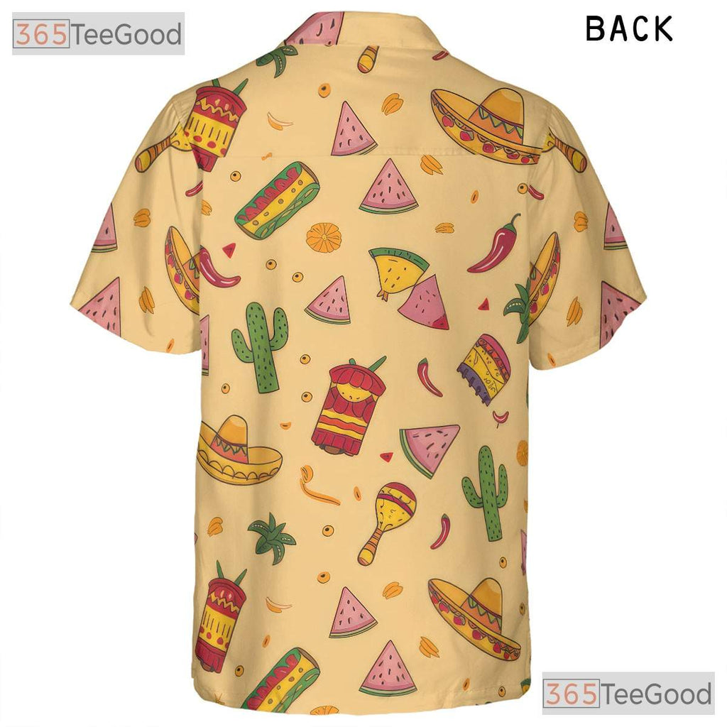 Cinco De Mayo Fiesta Pinata Sombrero Cactus Hawaiian Tee Unisex Summer Top
