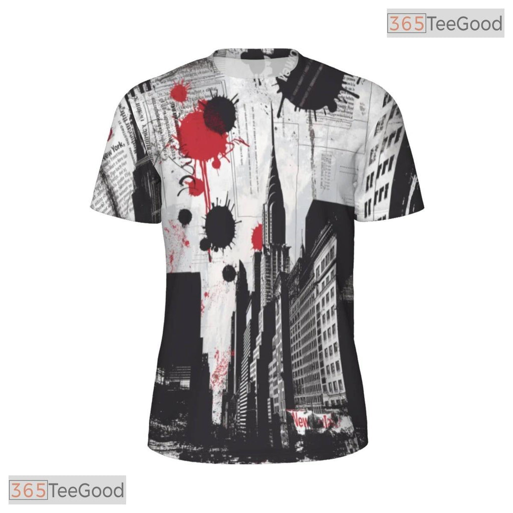 Urban Cityscape Night Graphic Art 3D Pattern Printed Casual Unisex T-Shirt Tops