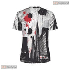Urban Cityscape Night Graphic Art 3D Pattern Printed Casual Unisex T-Shirt Tops