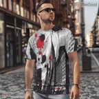 Urban Cityscape Night Graphic Art 3D Pattern Printed Casual Unisex T-Shirt Tops