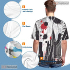 Urban Cityscape Night Graphic Art 3D Pattern Printed Casual Unisex T-Shirt Tops