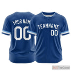 Classic Blue Custom Baseball Jersey Shirt Personalized Unisex Stitched Fan Sports Tee