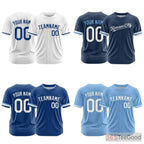Classic Blue Custom Baseball Jersey Shirt Personalized Unisex Stitched Fan Sports Tee