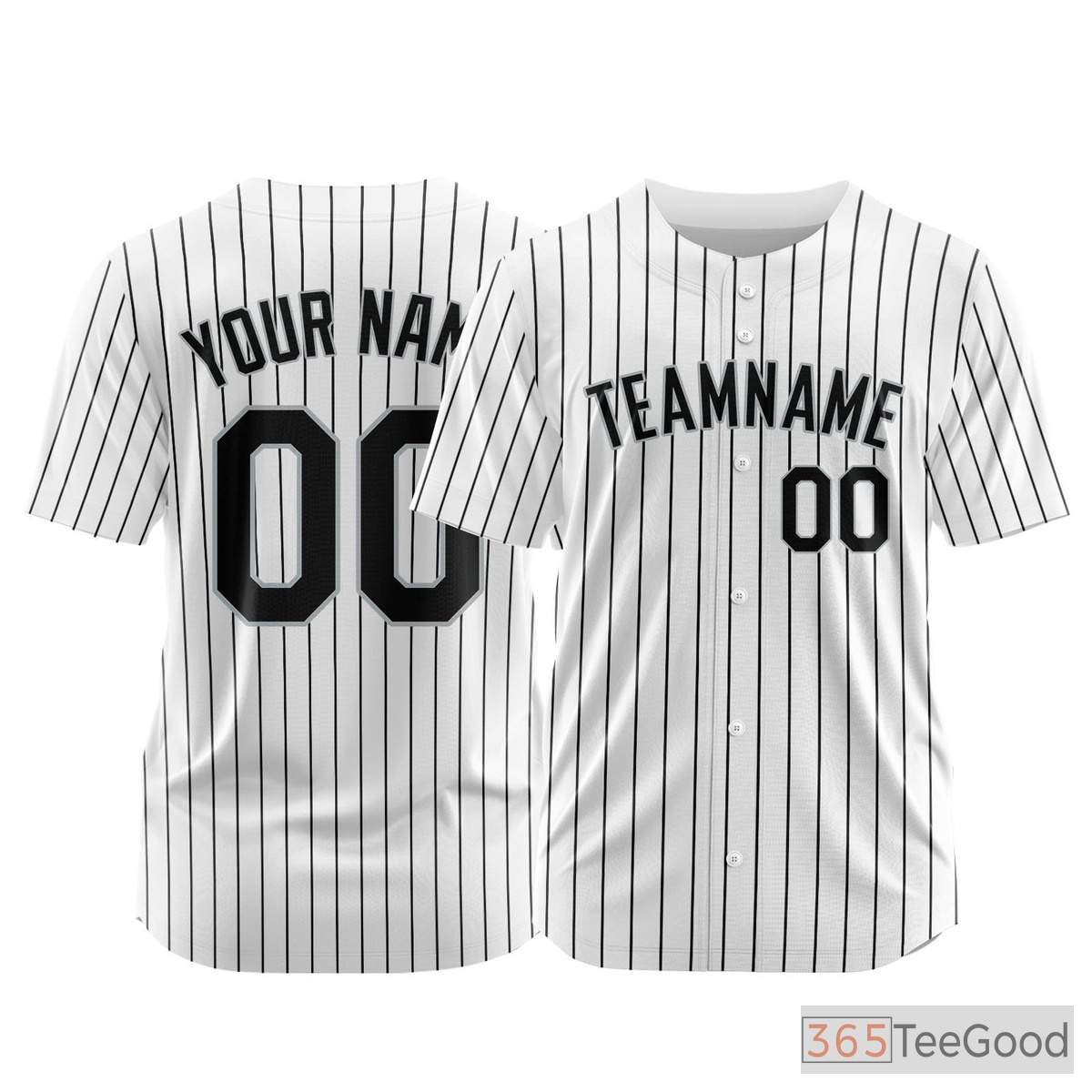 Clean White Custom Baseball Jersey Button Down Personalized Unisex Stitched Sports Tee