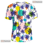 Tropical Beach Coconut Tree Graphic 3D Printed Casual Unisex Tee Shirt Styles