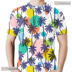 Tropical Beach Coconut Tree Graphic 3D Printed Casual Unisex Tee Shirt Styles