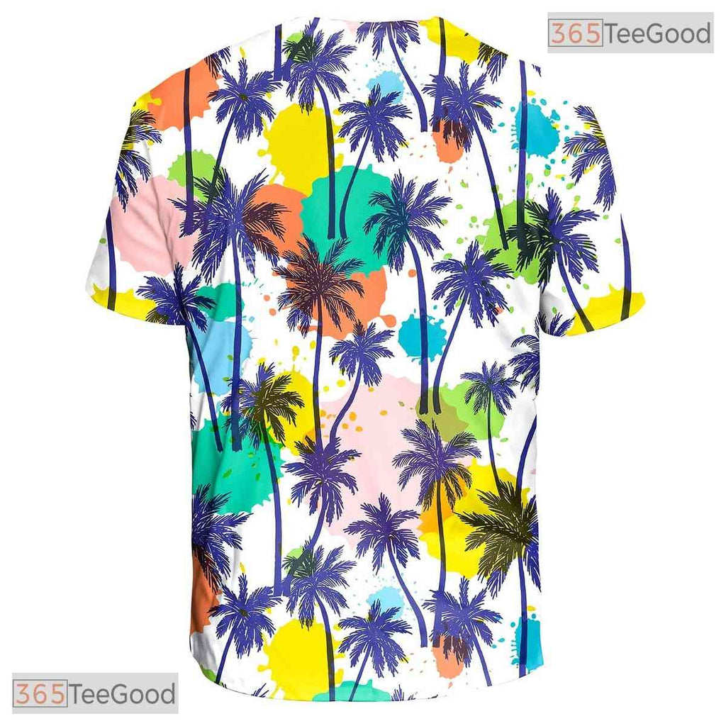 Tropical Beach Coconut Tree Graphic 3D Printed Casual Unisex Tee Shirt Styles