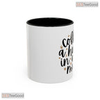 Coffee Is A Hug In A Mug Ceramic Accent Mug - Cozy Quote Morning Brew Coffee Cup 15oz