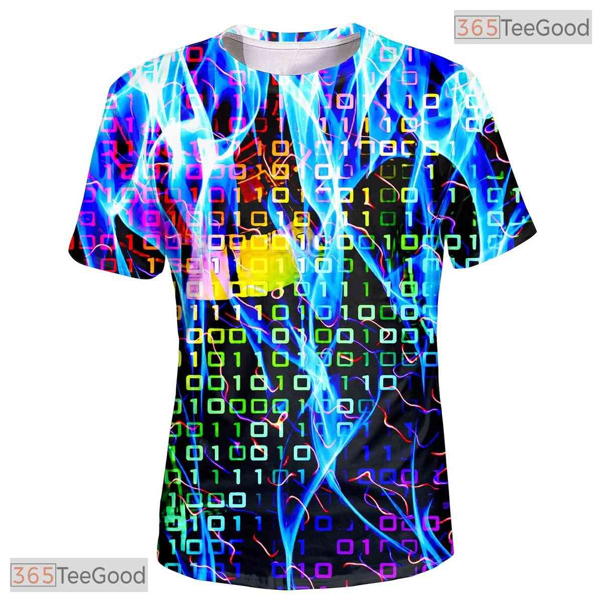 Intense Colorful Abstract Splash 3D Printed Casual Unisex T-Shirt For Men Women