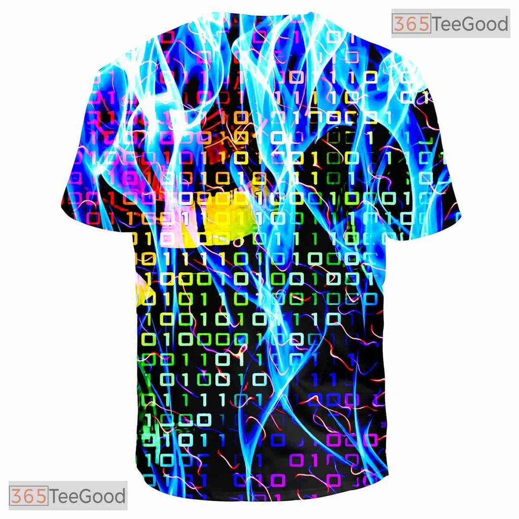 Intense Colorful Abstract Splash 3D Printed Casual Unisex T-Shirt For Men Women