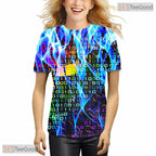 Intense Colorful Abstract Splash 3D Printed Casual Unisex T-Shirt For Men Women