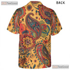 Colorful Boho Paisley Hawaiian Tee - Men's Vintage Summer Style Shirt