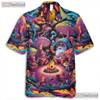 Colorful Fantasy Mushroom Unique Hawaiian Shirt Unisex Summer Party Outfit