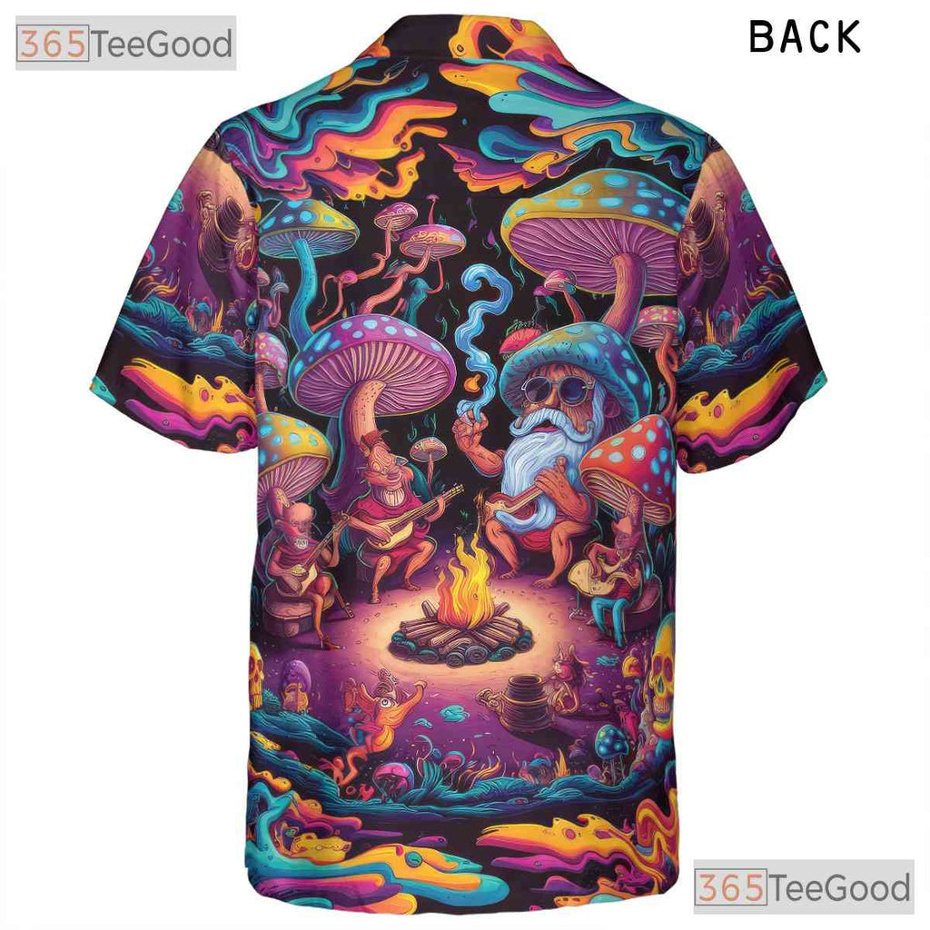 Colorful Fantasy Mushroom Unique Hawaiian Shirt Unisex Summer Party Outfit