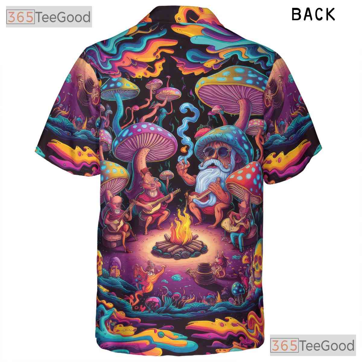 Colorful Fantasy Mushroom Unique Hawaiian Shirt Unisex Summer Party Outfit