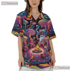 Colorful Fantasy Mushroom Unique Hawaiian Shirt Unisex Summer Party Outfit
