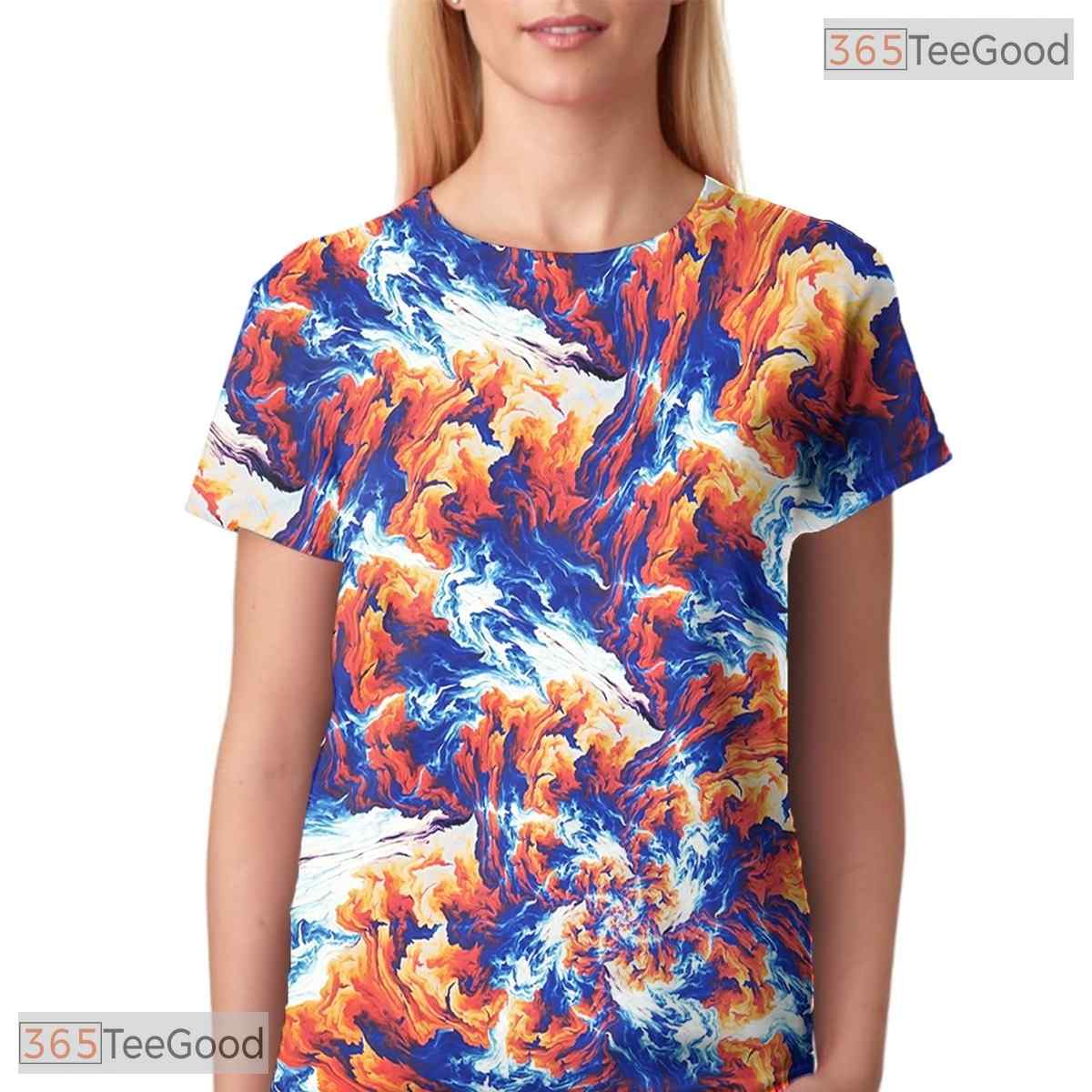 Stunning Colorful Graphic Print 3D Fashion Casual Unisex T-Shirt For Adults Teens