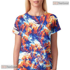 Vibrant Colorful Graphic Art 3D Fashion Casual Unisex T-Shirt For Adults And Teens