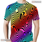 Trippy Colorful Optical Illusion 3D Printed Casual Unisex T-Shirt For Men Women
