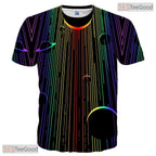 Brilliant Colorful Light Beams 3D Printed Casual Unisex T-Shirt For Men Women