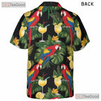 Colorful Macaw Tropical Hawaiian Tee Unisex Aloha Style for Summer Vacation