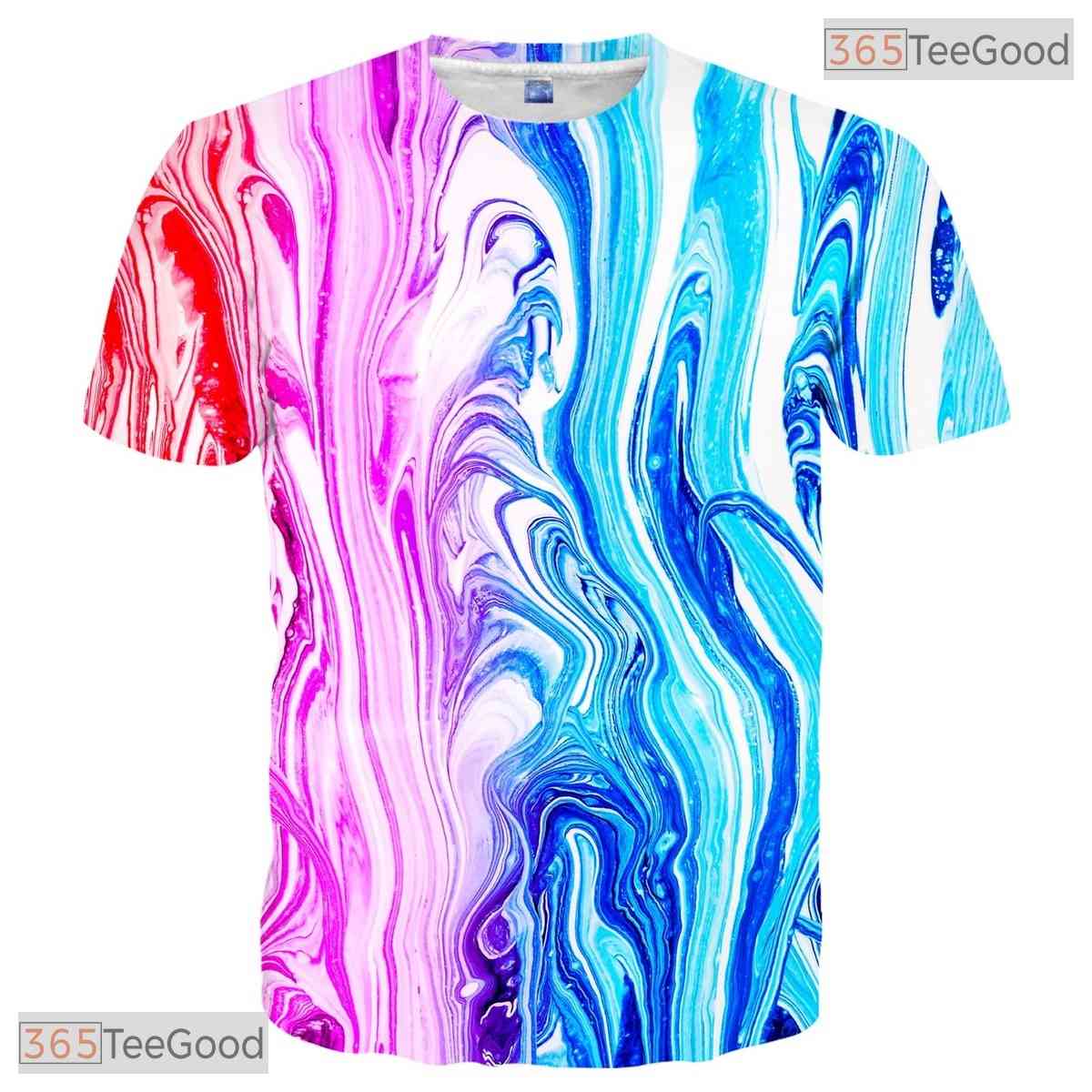 Mesmerizing Colorful Quicksand 3D Graphic Printed Casual Unisex Tee Shirt Tops