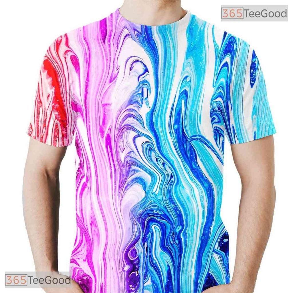 Mesmerizing Colorful Quicksand 3D Graphic Printed Casual Unisex Tee Shirt Tops