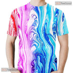 Mesmerizing Colorful Quicksand 3D Graphic Printed Casual Unisex Tee Shirt Tops