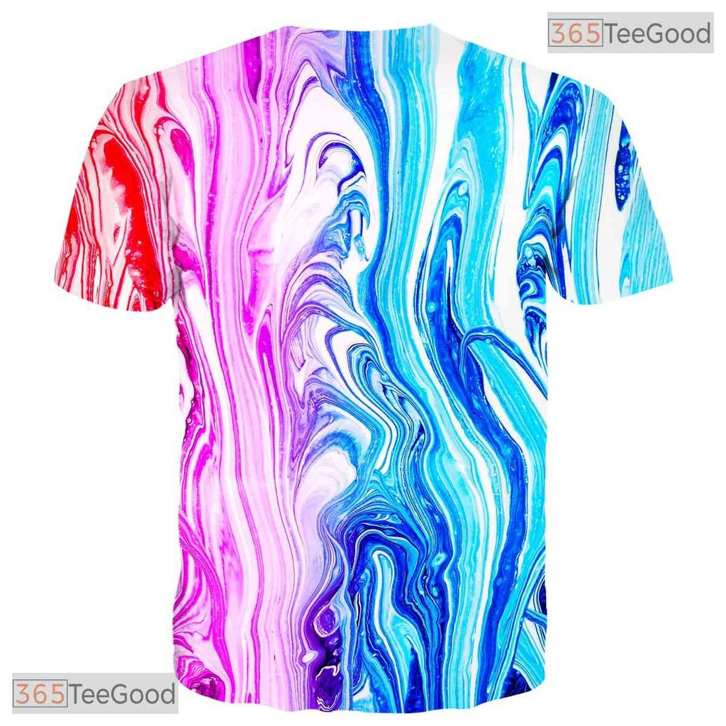 Mesmerizing Colorful Quicksand 3D Graphic Printed Casual Unisex Tee Shirt Tops