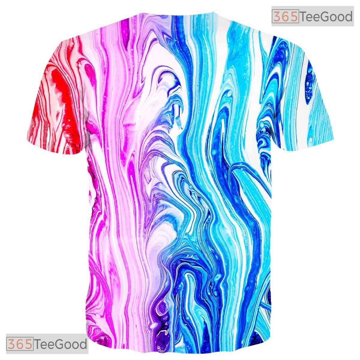 Mesmerizing Colorful Quicksand 3D Graphic Printed Casual Unisex Tee Shirt Tops