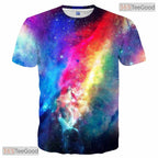 Brilliant Colorful Sky Clouds 3D Graphic Printed Casual Unisex Tee Shirt Tops