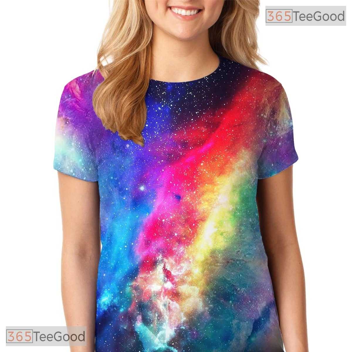 Brilliant Colorful Sky Clouds 3D Graphic Printed Casual Unisex Tee Shirt Tops