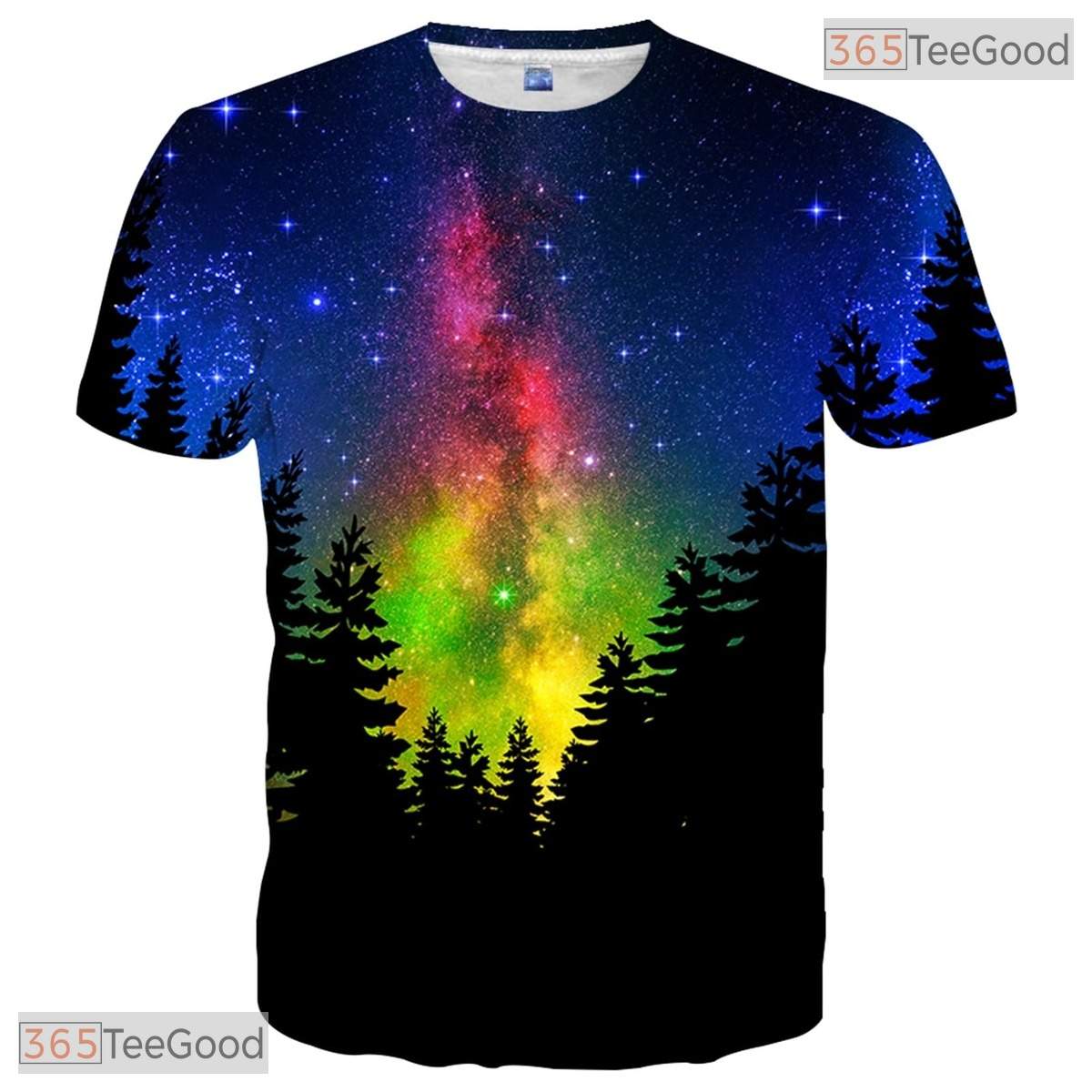 Vivid Colorful Space Graphic Print 3D Fashion Unisex T-Shirt For Adults And Teens