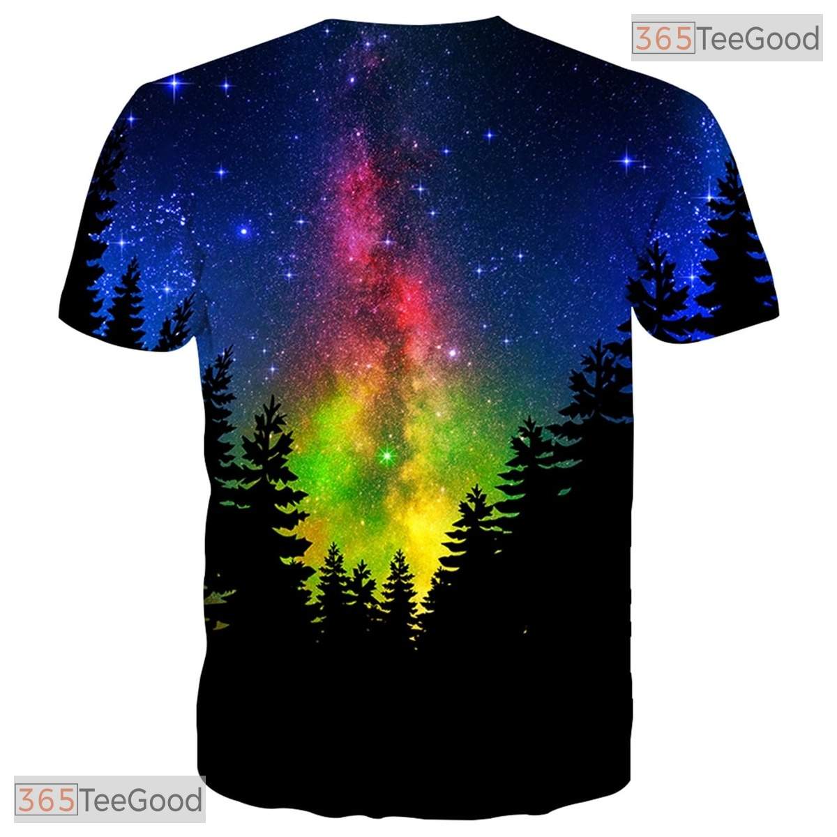 Vivid Colorful Space Graphic Print 3D Fashion Unisex T-Shirt For Adults And Teens